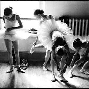 Young Vaganova Students Getting Ready, St. Petersburg, 1999, Arthur Elgort, ballerinas, white, tutus, Backsatage, Dancers, Ballet, Ballerinas, Women, Athletes, fine art photography, limited edition, black and white photography, backstage photography
