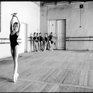 Olga at Vaganova School, St. Petersburg, Arthur Elgort, ballerinas, ballet, dancing, dancer, students, backstage, behind the scenes, fine art photography, limited edition, black and white photography, documentary photography