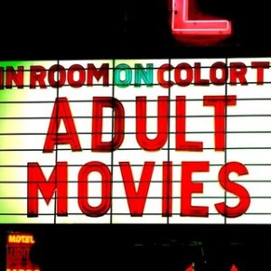 Adult Movies by Albert Watson, neon sign of a porn cinema