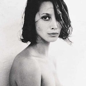 christy turlington by Sante DOrazio, black and white portrait of the nude model