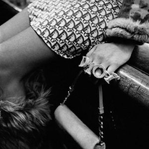Gérard Uféras, Dior Prêt à Porter, Paris 2000 by Gérard Uféras, Closeup, mode, Fashion, Dior, Jewelry, Rings, Fur, Boots, Skirt, Pret a Porter, Black and white, Black and white Photography, limited edition, fine art photography