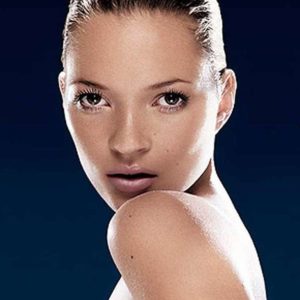 Big Issue Kat Moss by Rankin, portrait of the model with slicked back hair