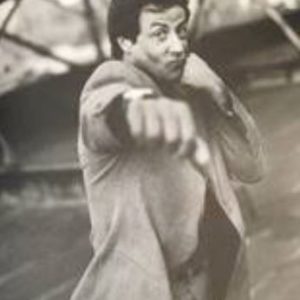 sylvester stallone by Sante D'Orazio, portrait of the actor in boxing pose