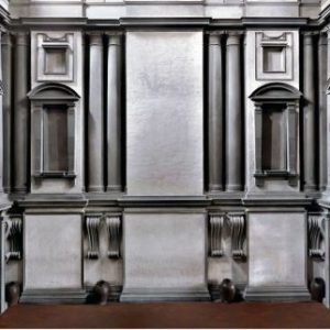 Biblioteca Laurenziana II, il Ricetto michelangiolesco, Firenze, 2009 by Massimo Listri, simple black and white renaissance interior