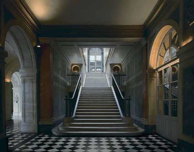 Escalier Louis-Philippe by Robert Polidori, baroque interior with staircase and checkerboard Floor
