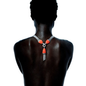 Gioielle - Milan 2005 by Albert Watson, models back with jewelery