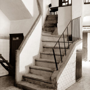 Restauran Cabine No. 12 - Fes - Morocco 1997 by Albert Watson, old staircase