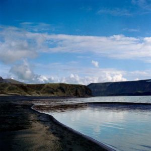 Icelandby Marc Baptiste, icelandic black beach and cliffs landscape with blue sky