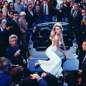 Claudia Schiffer for Valentino, Arthur Elgort, Supermodel, Topmodel, Fashion, Dress, Color, Crowd, Photography, color photography, limited edition, fine art photography, photographer, car