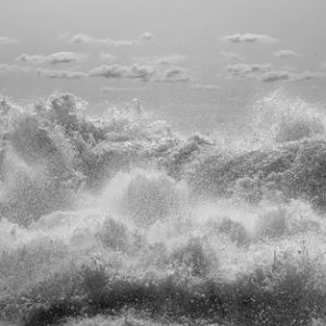 Waves by Jesse Frohman, black and white spraying waves