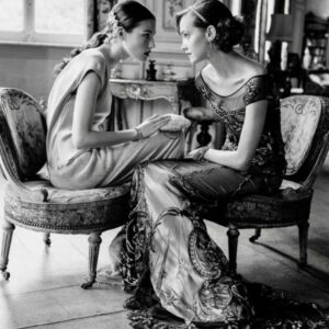 Haylynn Cohen and Lida Egorova for British Vogue at Château De Thoricourt, Belgium 1998