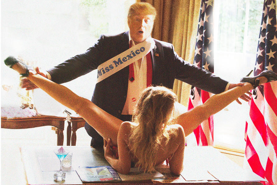 Alison Jackson, Donald Trump, Miss Mexico, Deep Fake, Paparazzi, Surrealism, Comedy, Funny, Fine Art Photography, Color, Color Photography, limited edition, Oval Office, Politician