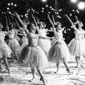 Arthur Elgort, The Nutcracker, NYC Ballet, 1978, Ballerinas, Costumes, On Stage, Dancing, Dancer, Christmas, Snow, Black and white phootography, backstage photography, limited edition, fine art photography