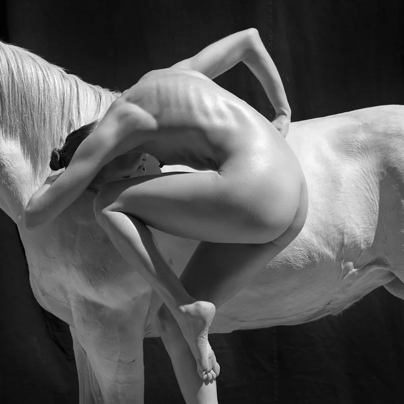 Sylvie Blum, Horse, Nude, Animal, Woman