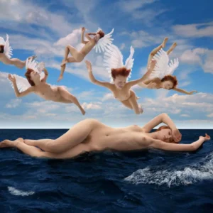 Howard Schatz, Birth of Venus, Anthology, Underwater Study 5082, Nude, Ocean, Angels, Water, Blue