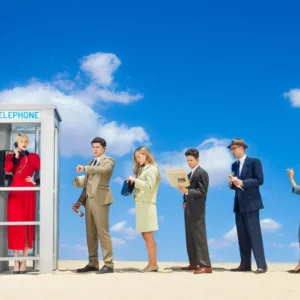 Tyler Shields, Phone Booth, Surrealism, People, Waiting, Desert