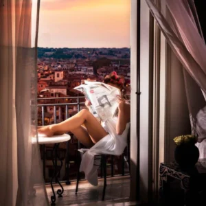 David Drebin, Italian Daze, Window, City, italy, GHoliday, Summer, Woman, Nostalgic, Romantic