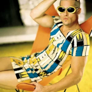 Mark Seliger, Brad Pitt, Rolling Stone, Yellow, Dress, Sunglasses