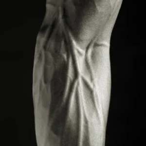 Andreas H. Bitesnich, Djalil, Closeup, Arm Black and white, veins, skin, human, body
