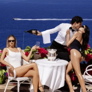 Tony Kelly, Dinner, Models, Summer, Sun, Ocean, Holidy, Model, Women, Woman, Swimsuit, Color, Colour, Weiter, Kiss, Couple, Champagne