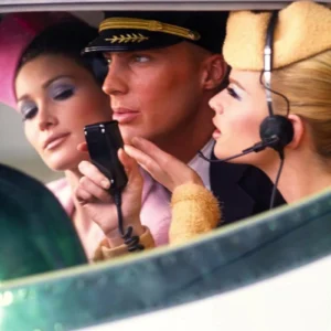 Ellen von Unwerth, Fashion Airlines, Carla Bruni, Meghan Douglas, Supermodel, Aircraft, Airport, Fashion, Flight attendand, women, color, pilot