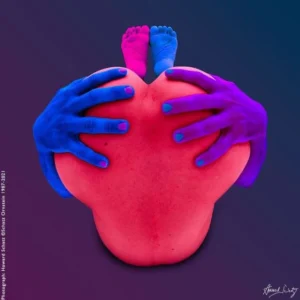 Howad Schatz, Body Knots, color, colors, pink, blue, body, nude, abstract, hands, feet