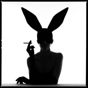 Tyler Shields, Bunny Silhouette, playboy, smoking, woman, abstract, sexy