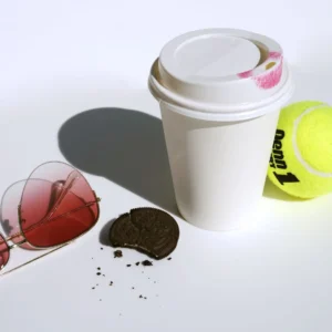 Jesse Frohman, Food, dining, Still Life, Shelter Island, closeup, color photography, fine art photography, luxury, limited edition, jesse frohman photography, fine dining, Tennis, Lipstick, Coffee to go