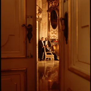 Timothy White, Three Tenors, Plácido Domingo, Luciano Pavarotti, José Carreras, Color, Portrait, Celebrities, Celebrity Portrait, Singers, Tenors, Interior, Baroque, Intimate, Color, Color Photography. limited edition, fine art photography