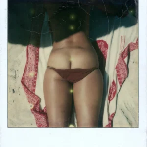 Bruno Bisang, Polaworld, uschi, Guadeloupe, 70s, Beach, Closeup, Nude, Woman, model, Butt, Sun, Shadow, Sand, limited edition, polaroid, fine art photography, color photography