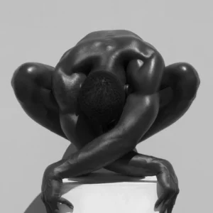 Sylvie Blum, Black and white, male Nude, sculptural Nude, limited edition, black and white photography, fine art photography, black and white nude, sculptural nude, male body, body, light, skin, reflection