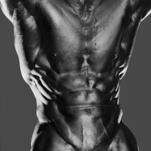 Guido Argentini, Silver Series, Thoth, Male Nude, Sculptural Nude, Light, reflection, chrome, muscles, acrobatic, Nude, Body, male body, erotic Nude, Fine Art Photography, limited edition, Closeup, Abs