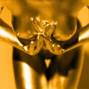 Guido Argentini, Kali, Gold, Nude, Metallic, Gold Series, Closeup, Chest, Female Nude, Bodypaint, Fine Art Photography, limited edition, color, color photography