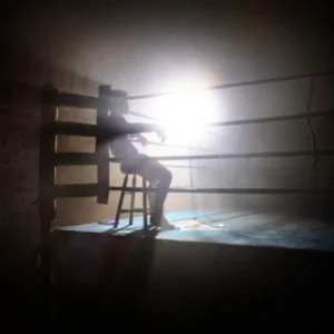 David Drebin, Between Rounds, Boxer, Boxing, Boxing Ring, Sport, Athlete, Light, Color, Color Photography, Fine art Photography, limited edition