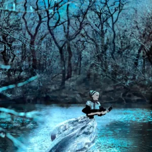 Markus Klinko, Daphne Guinness, Fine Art Photography, Color Photography, Fashion Photography, blue, frozen, winter, fairytale, dreamland, fashion, fashion icon, limited edition, outdoors, woods, landscape