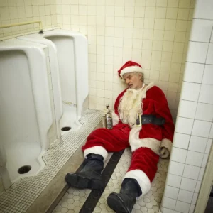 Timothy White, Bad Santa, Billy Bob Thornton, Montreal Canada, Santa Clause, Funny, Sarcasm, Celebrity, celebrity portrait, color, color photography, fine art photography, limited edition