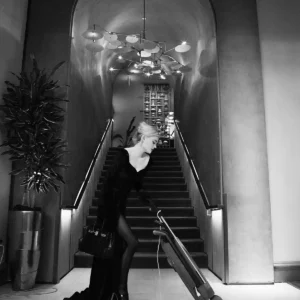 Tyler Shields fine art photography, "The Peninsula" Tyler Shields, Tyler Shields black and white photography, luxury hotel photography art, cinematic fashion photography, high fashion fine art portrait, surreal fashion photography, conceptual fine art photography, dramatic black and white imagery, fashion narrative photography, iconic luxury lifestyle photography, modern cinematic imagery, minimalist architectural photography, provocative fashion art photography, gallery-grade fine art photography, collectible contemporary photography, museum-quality photographic print, Tyler Shields limited edition print, Tyler Shields collectible fine art print, luxury fashion photography for collectors