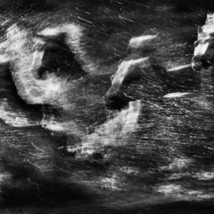 David Yarrow, White Rush, Horses, Wild Horses, Water, Splashes, Abstract, Abstract Photography, Wildlife, Wildlife Photography, Horse Photography, Fine Art Photography, Limited Edition, Black and White, Black and White Photography, Animal, Animals